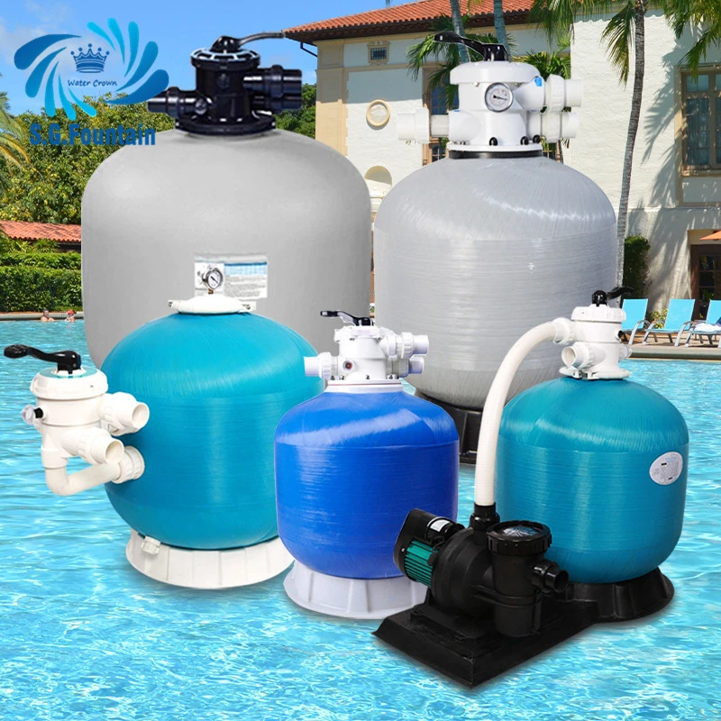 High Quality Filtration Combo Fiberglass Automatic Backwash Swimming Pool Sand Filter with Pump